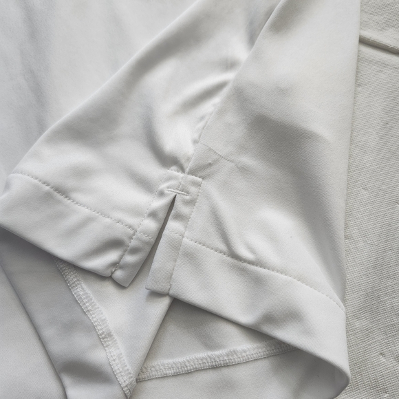 Greg Norman Collection Navy and White Striped Polo - Picture 5 of 7